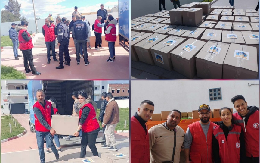 بنزرت.. الهلال الأحمر يوزع 115 مساعدة رمضانية بجومين وسجنان 
